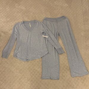 Soma Women's Blue Heathered Long Sleeve Top Long Pants Sleepwear Set XS